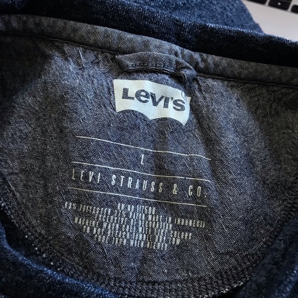 Levi's Blue Textured Henley Sweater - Picture 7 of 8